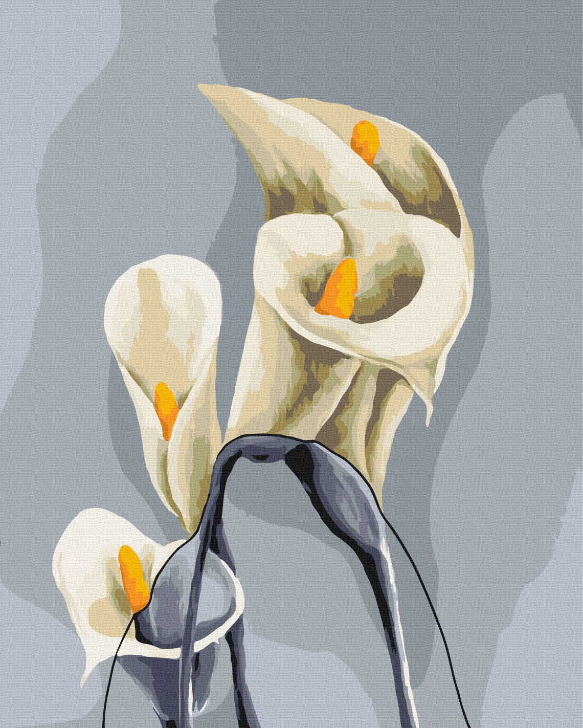 Painting by numbers White calla lilies © Kateryna Savych (BS54456)