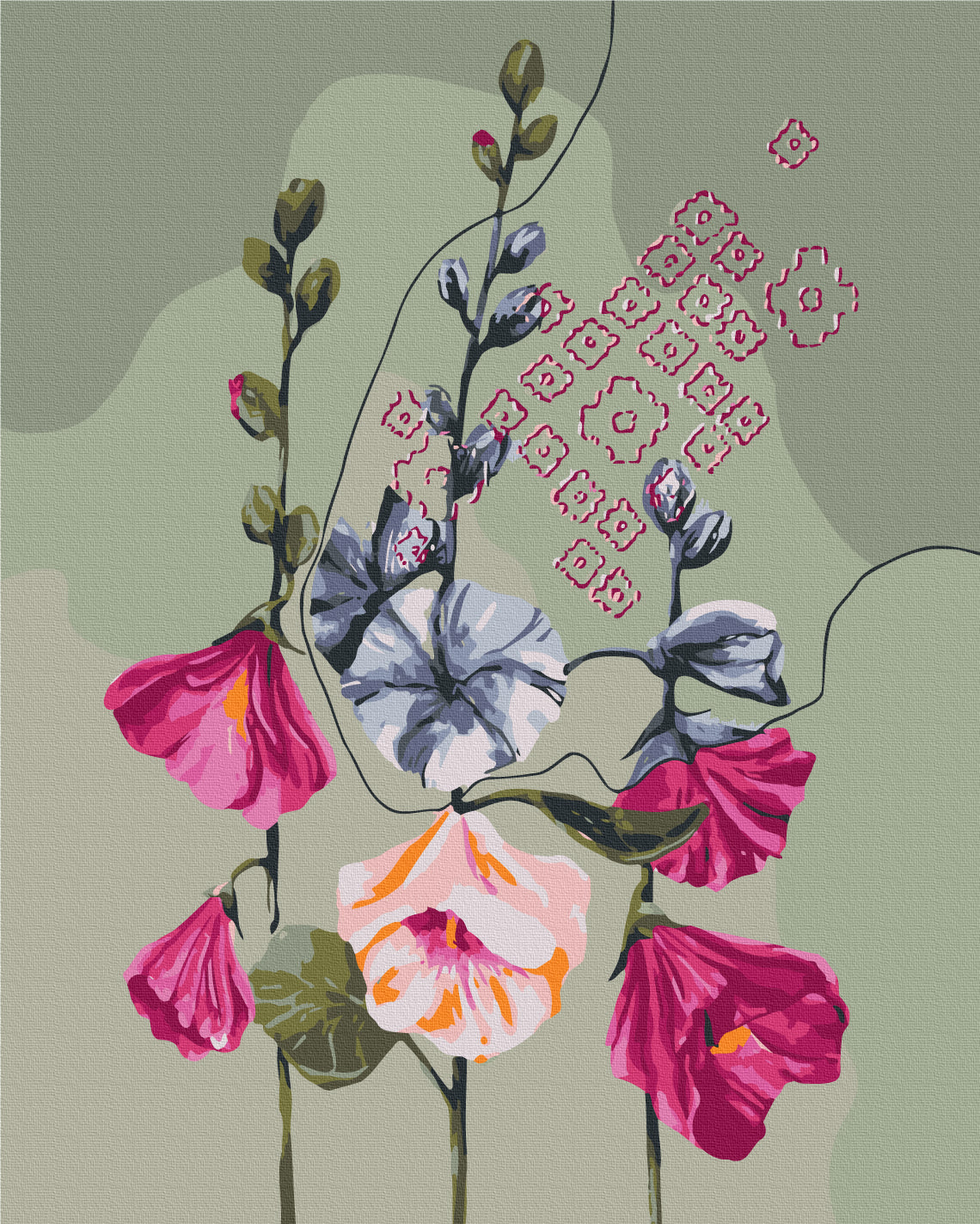 Painting by numbers Mallows have bloomed © Kateryna Savych (BS54457)