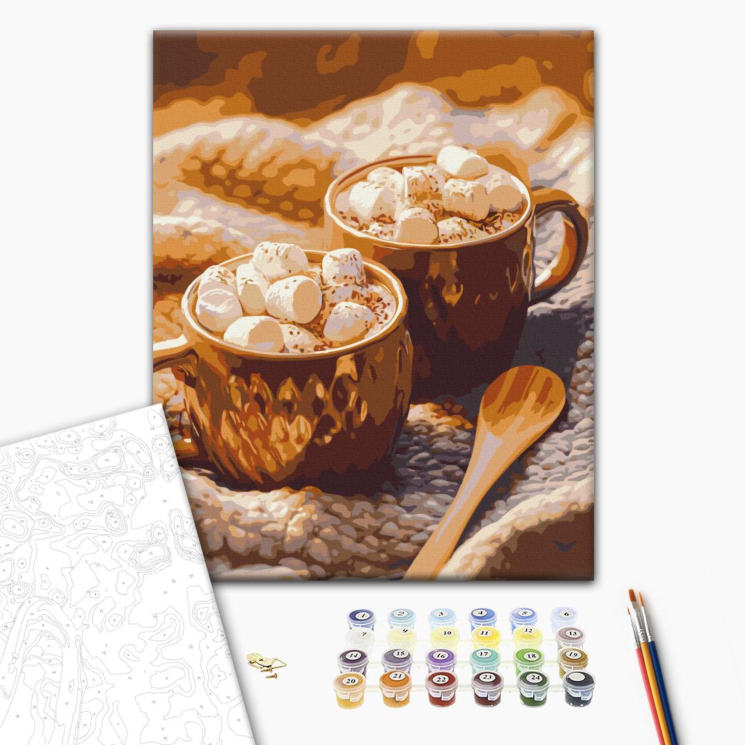 Painting by numbers Cocoa with marshmallows (BS54440)