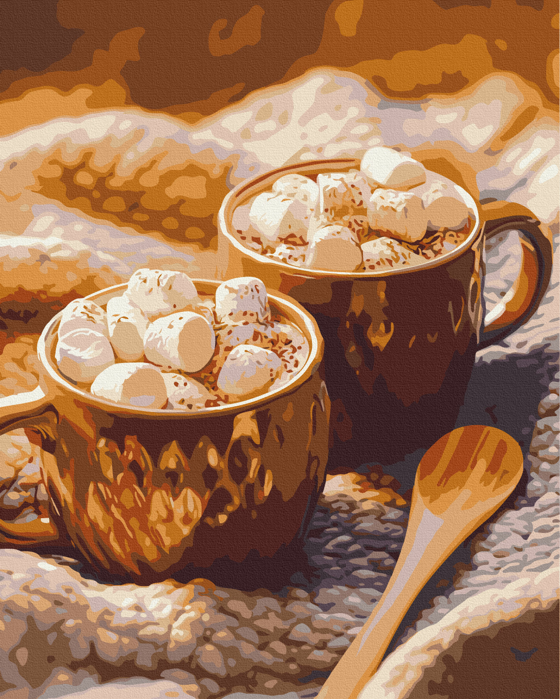 Painting by numbers Cocoa with marshmallows (BS54440)