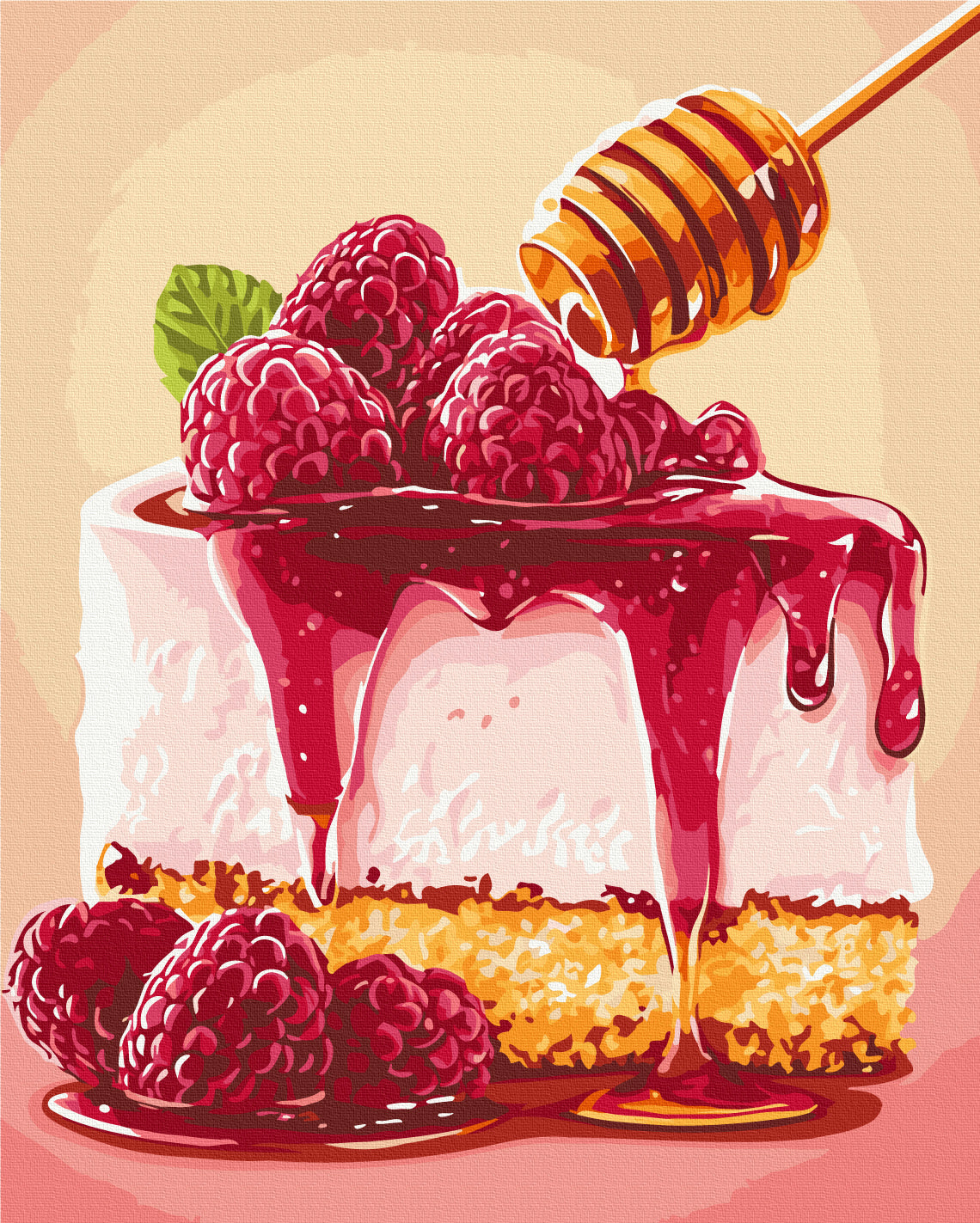 Painting by numbers Raspberry cheesecake (BS54445)