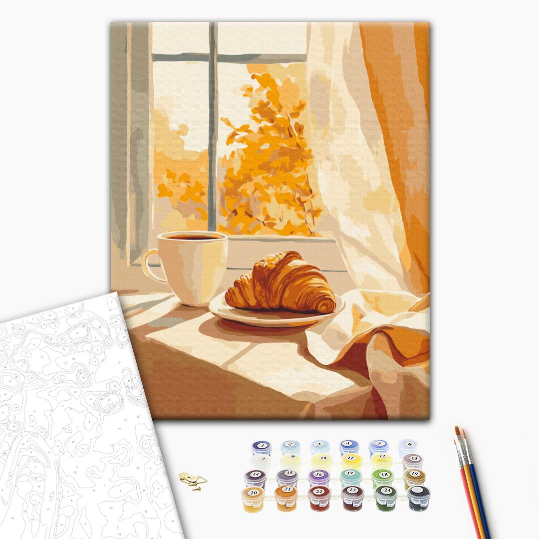 Painting by numbers Croissant and coffee (BS54447)