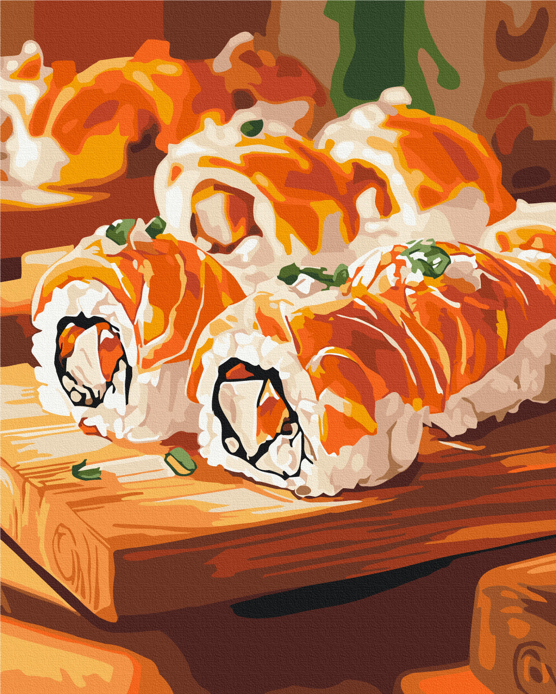 Painting by numbers Appetizing rolls (BS54449)