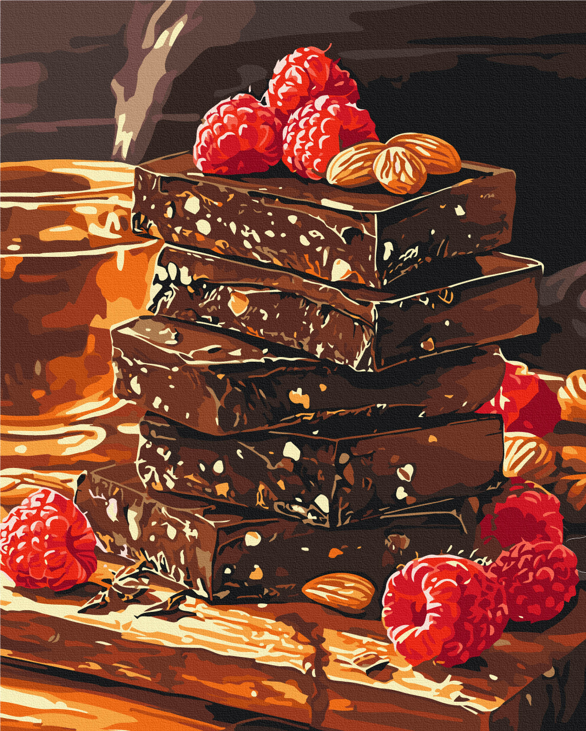 Painting by numbers Chocolate with nuts and fruit (BS54451)