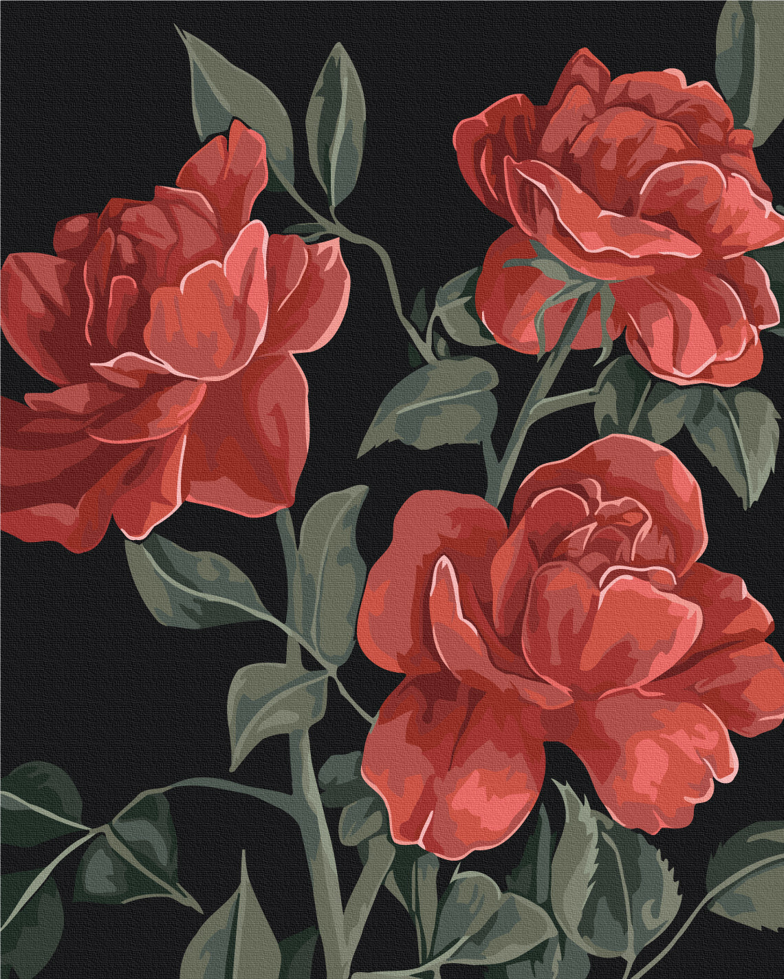 Painting by numbers The red heart of the garden © LUNATART (BS54306)
