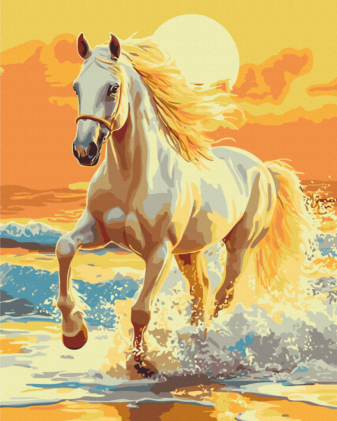 Painting by numbers A saddled sunset (BS54415)