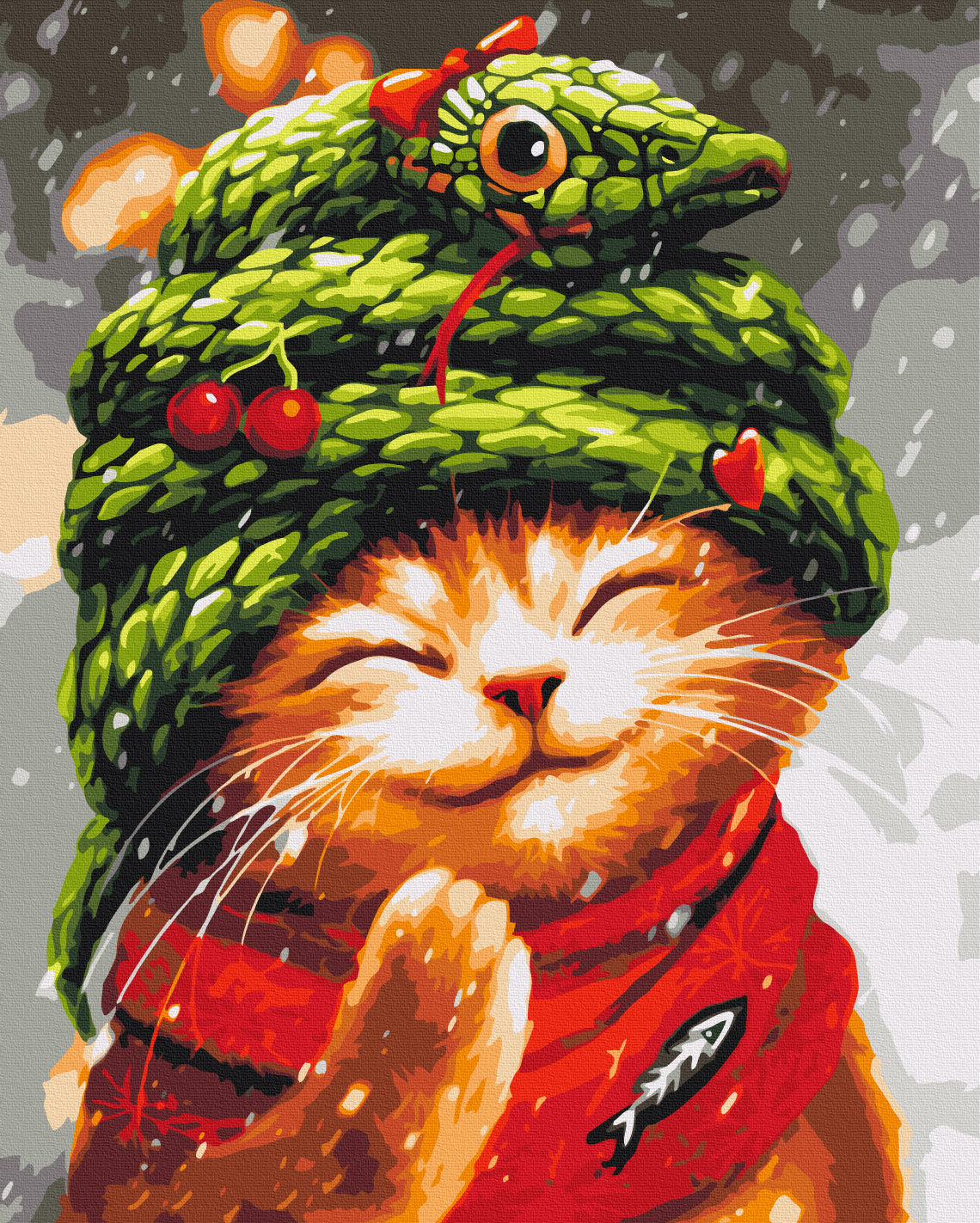 Painting by numbers New Year with a snake © Marianna Pashchuk (BS54254)