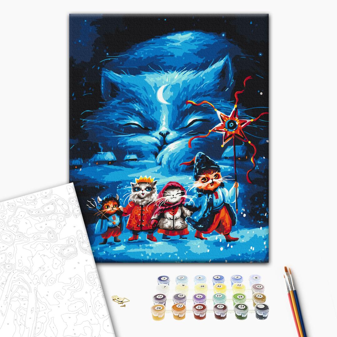 Painting by numbers Cats' Christmas nativity scene © Marianna Pashchuk (BS54253)
