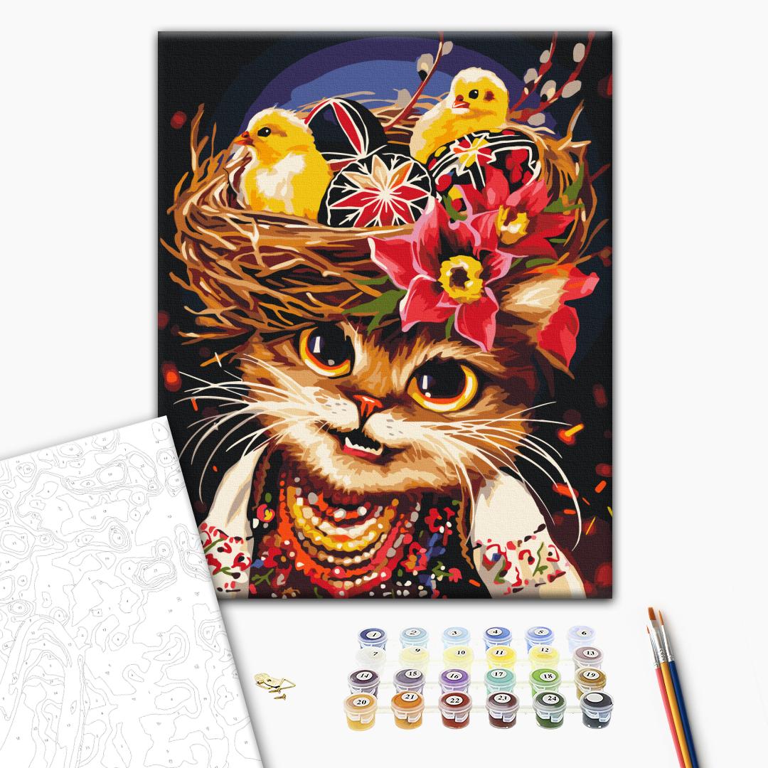 Painting by numbers Easter kitty © Marianna Pashchuk (BS54421)