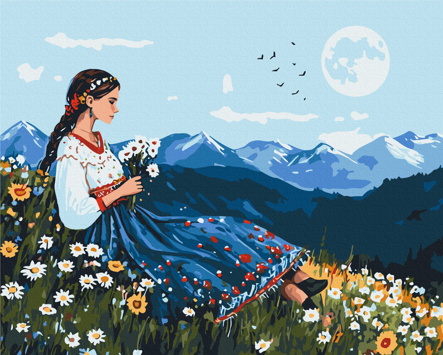 Painting by numbers Blooming Hill (BS54379)
