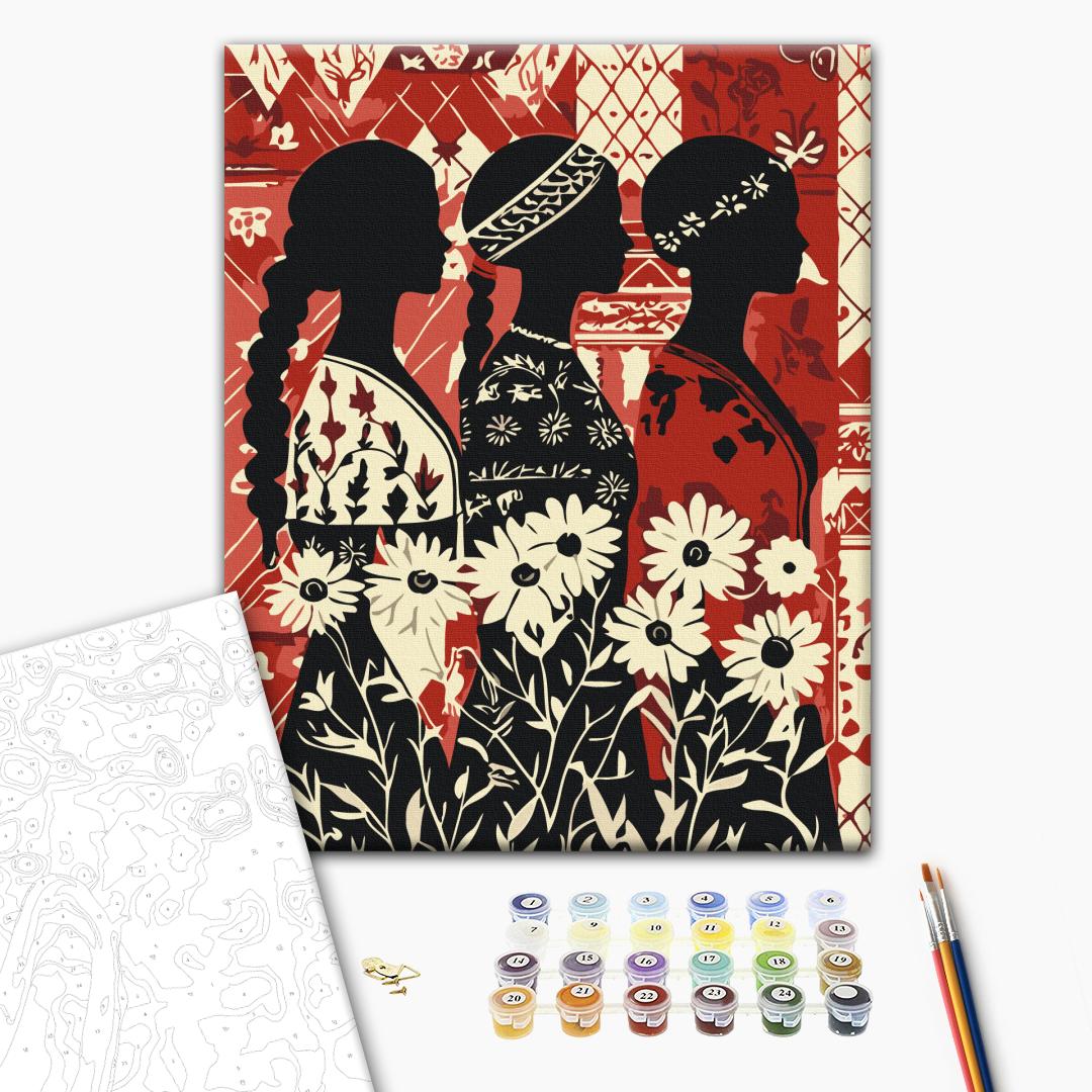 Painting by numbers Blooming unity (BS54378)