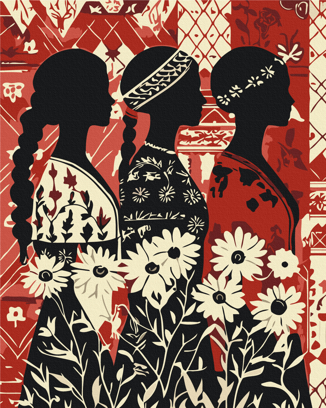 Painting by numbers Blooming unity (BS54378)