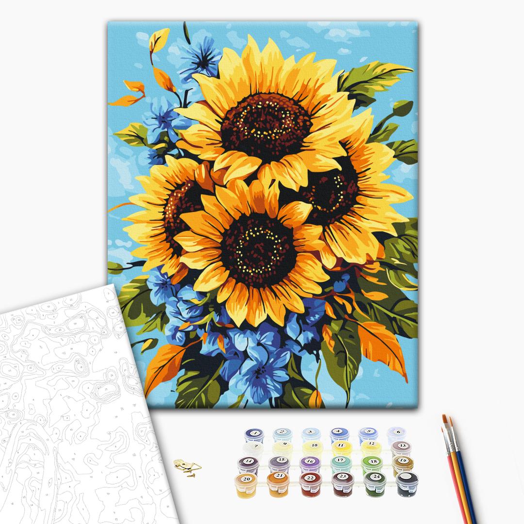Painting by numbers Bouquet of sunflowers (BS54376)