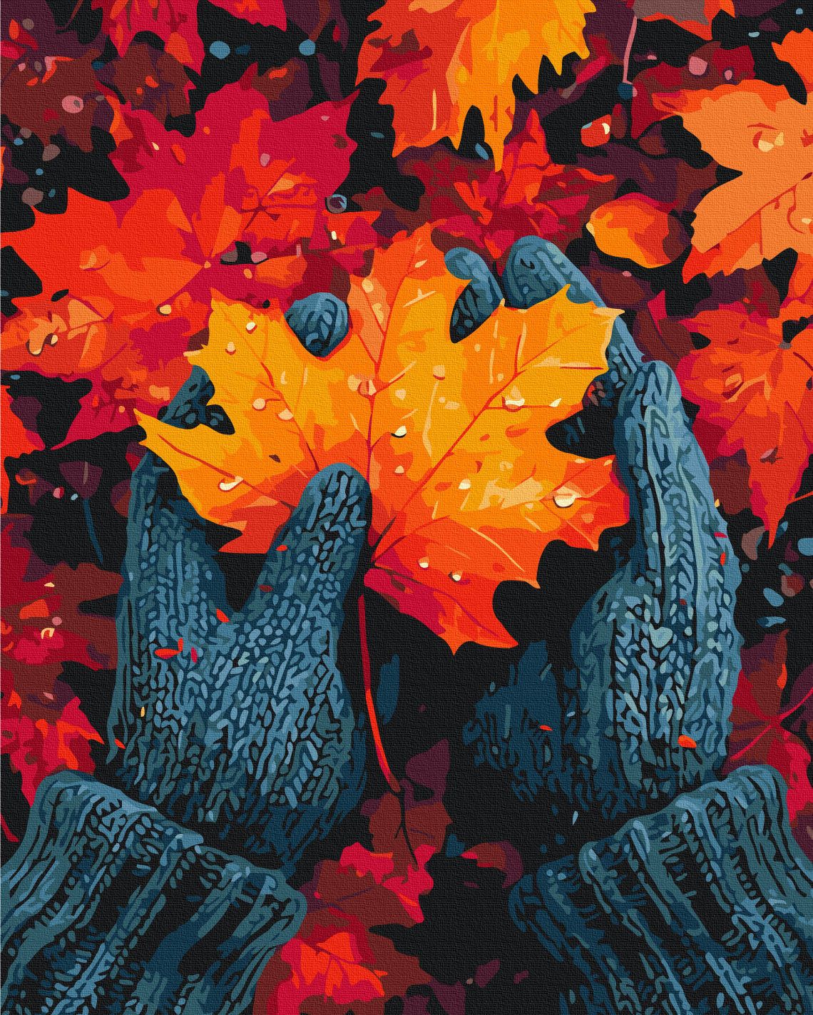 Painting by numbers Heart like a maple leaf (BS54390)
