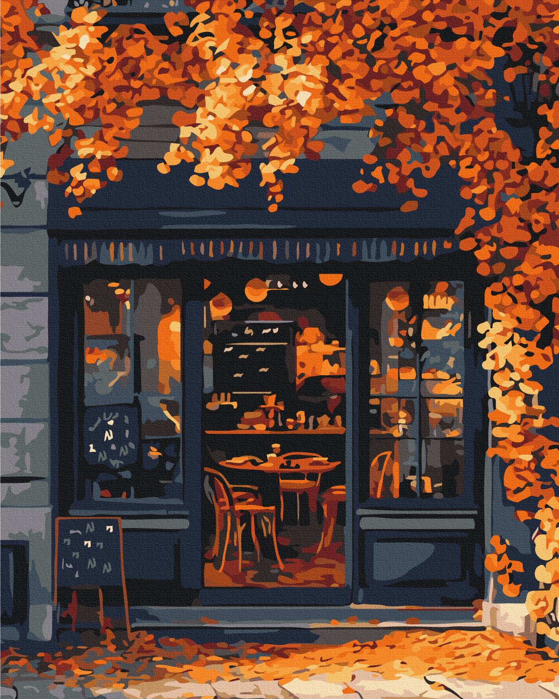 Painting by numbers Coffee shop on the corner (BS54383)