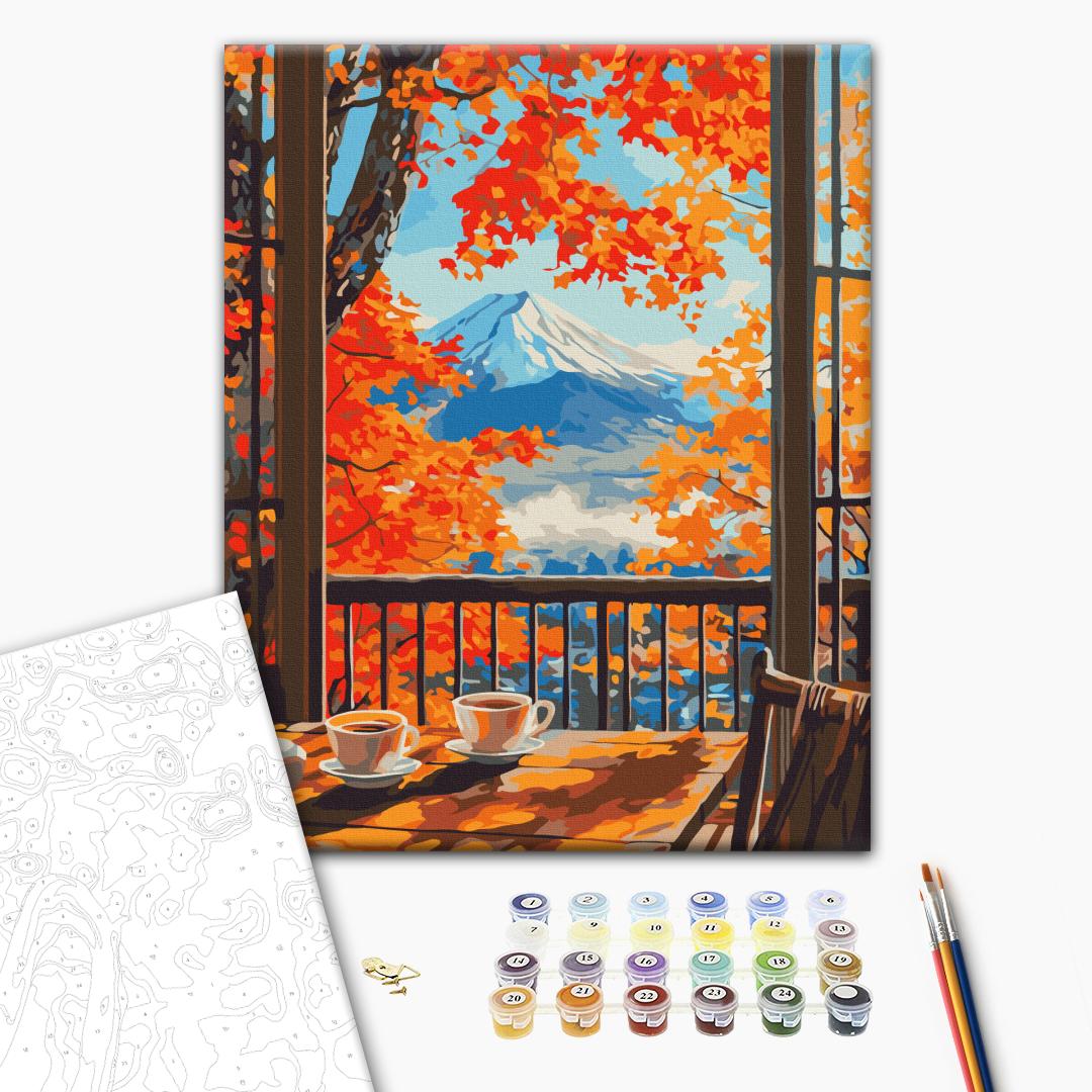 Painting by numbers Autumn morning with a view of the mountains (BS54392)