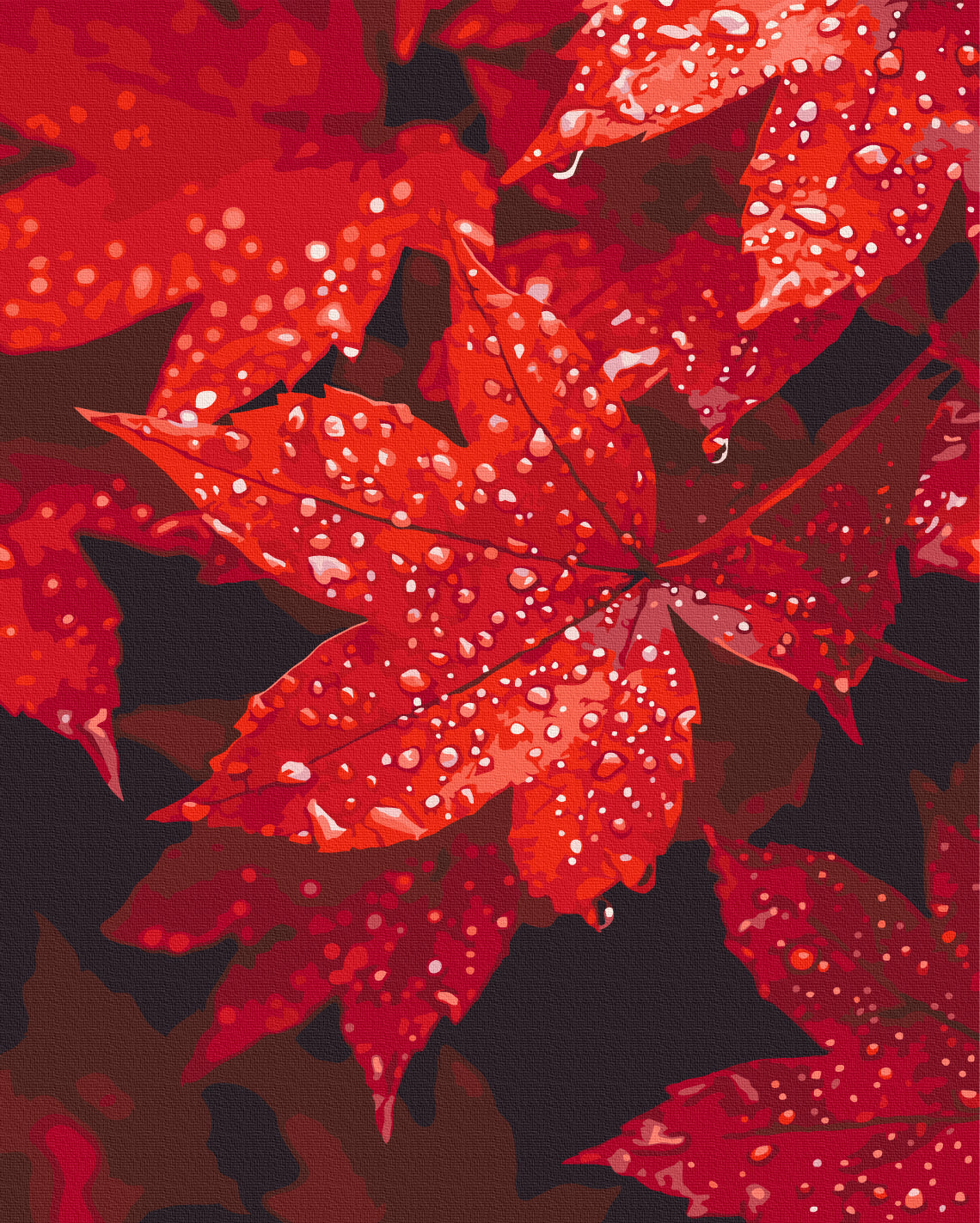 Painting by numbers Autumn heart in drops (BS54397)