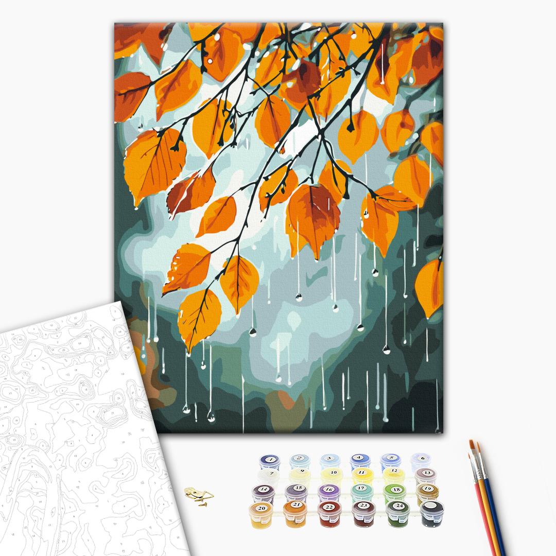 Painting by numbers Autumn rain (BS54393)