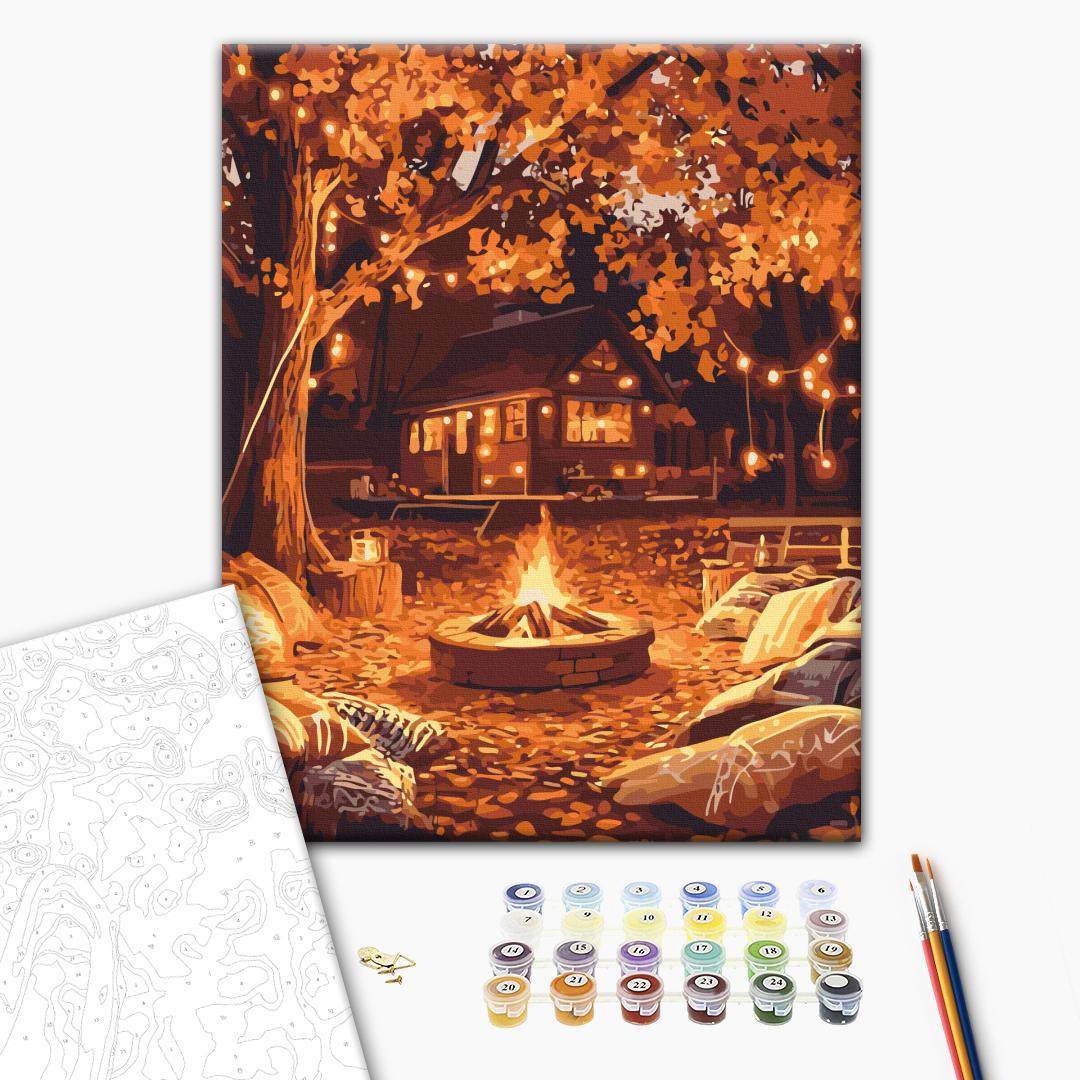 Painting by numbers Fire among the leaves (BS54368)