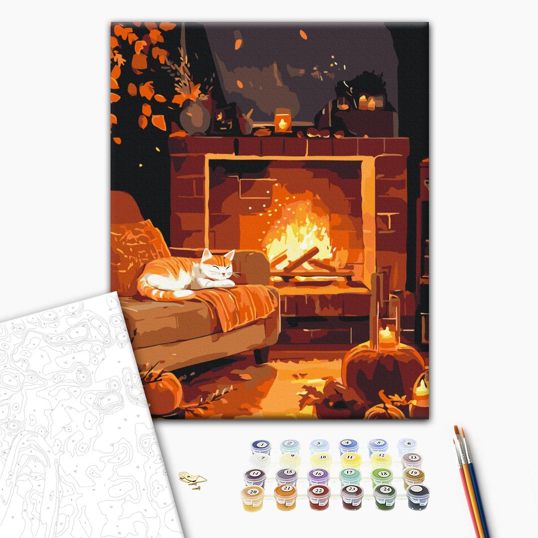 Painting by numbers Fireplace story (BS54356)