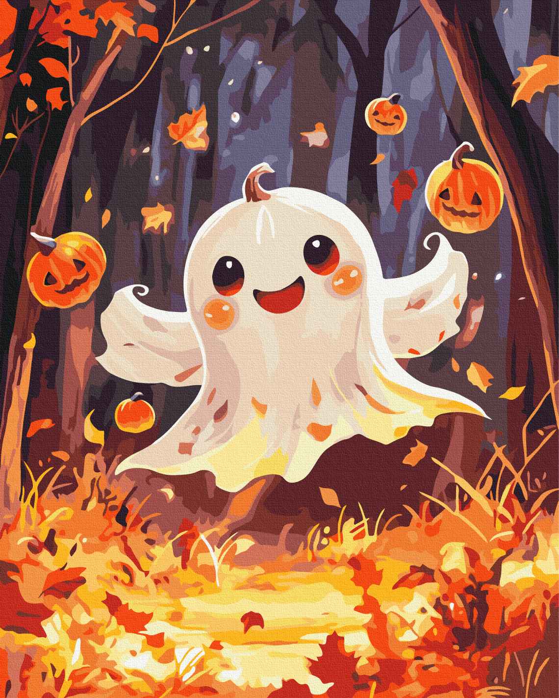 Painting by numbers The ghost of a pumpkin (BS54412)