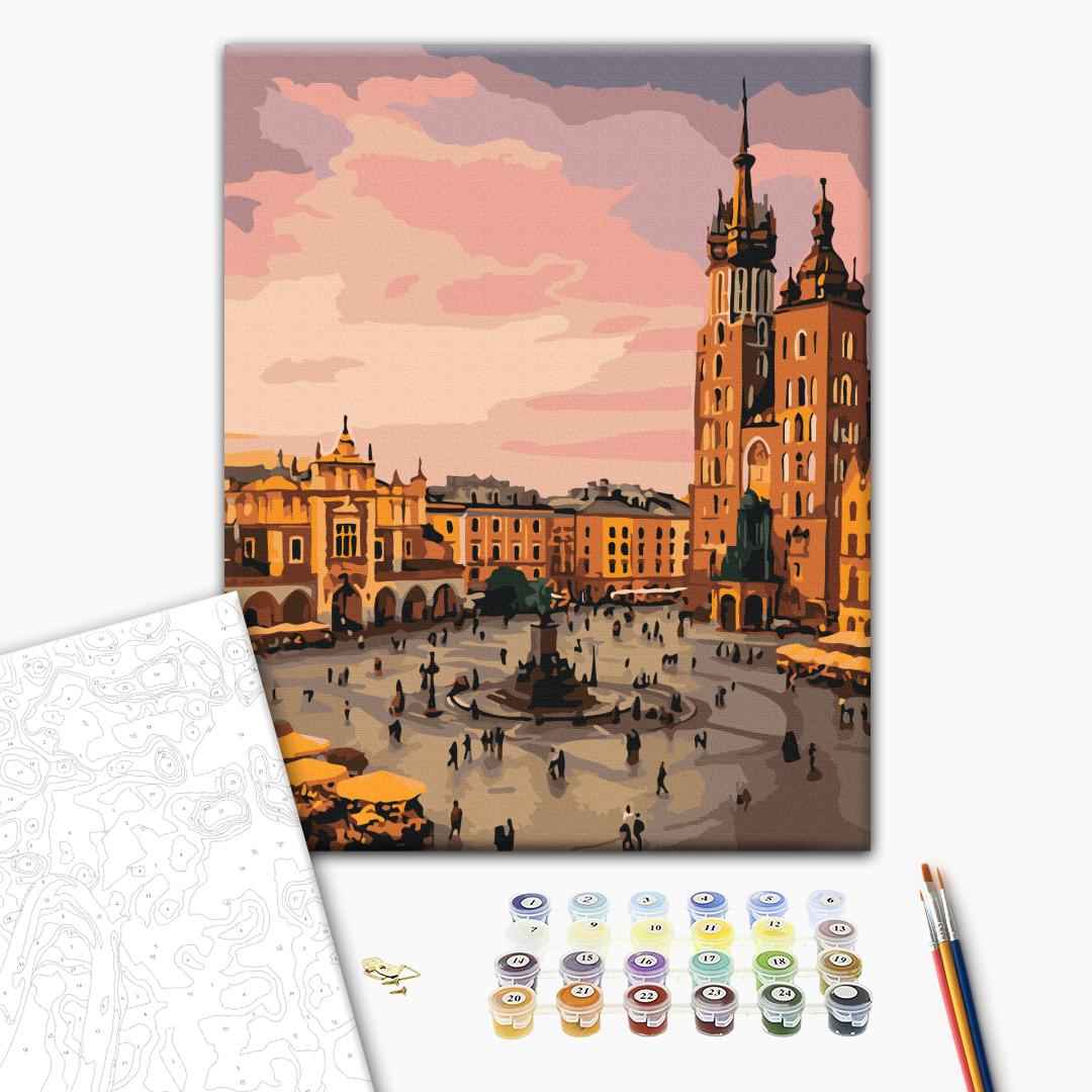 Painting by numbers The heart of Krakow at sunset (BS54544)