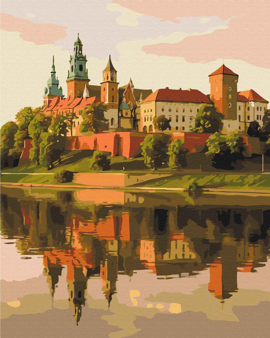 Painting by numbers The royal residence above the Vistula River (BS54532)