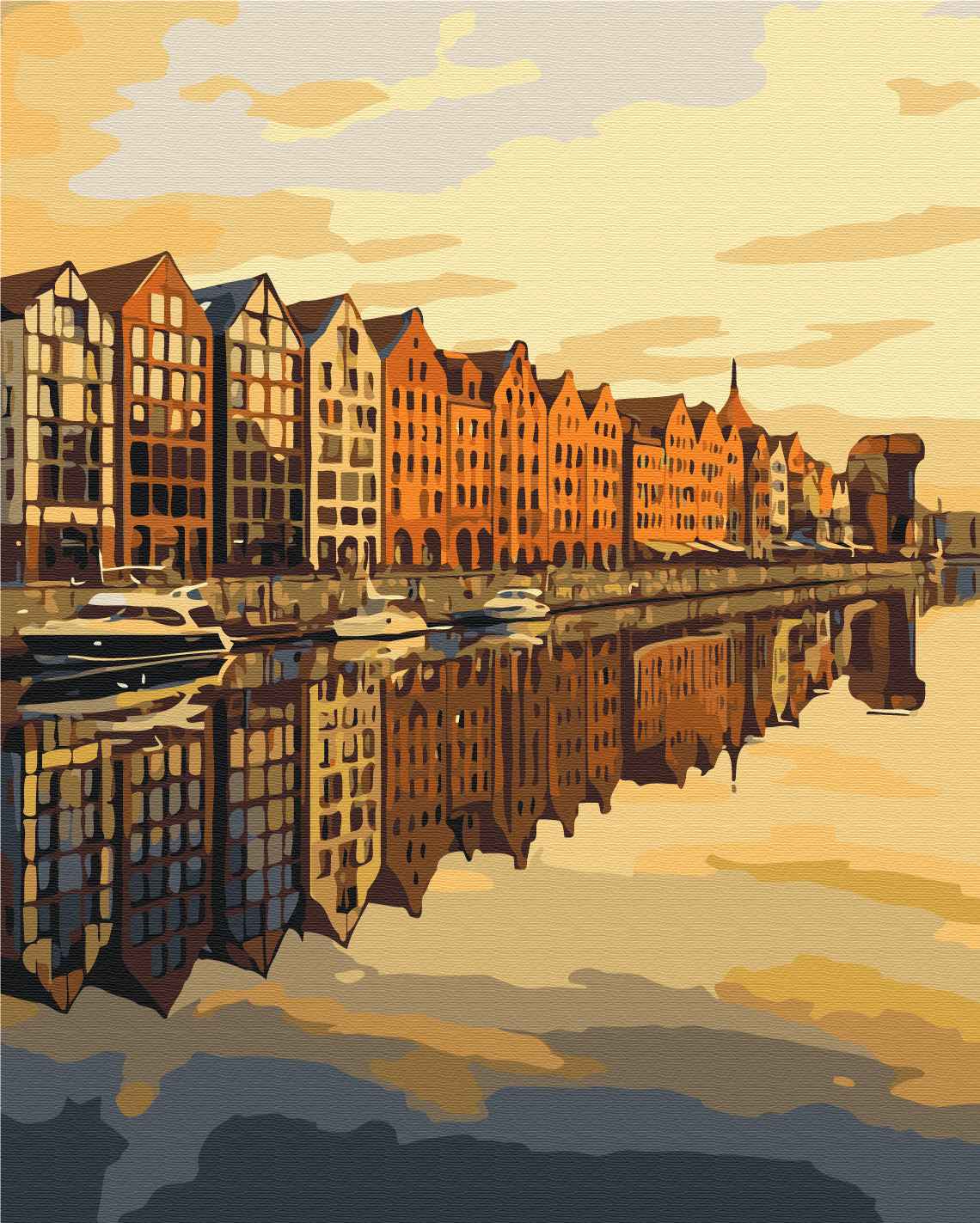 Painting by numbers Motlava in reflection (BS54535)