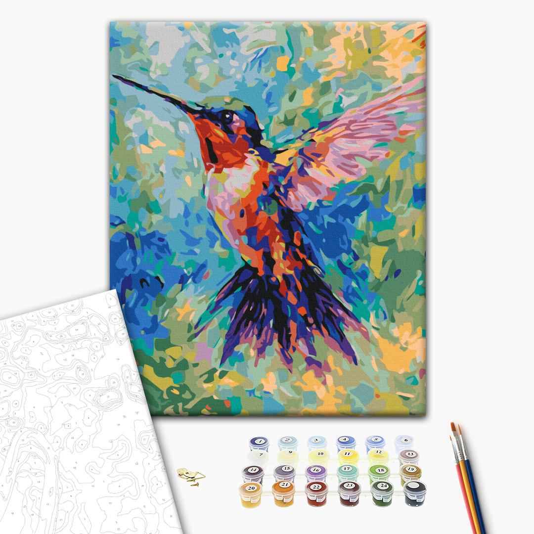 Painting by numbers Colorful hummingbird © Oleg Loburak (SBS54530)