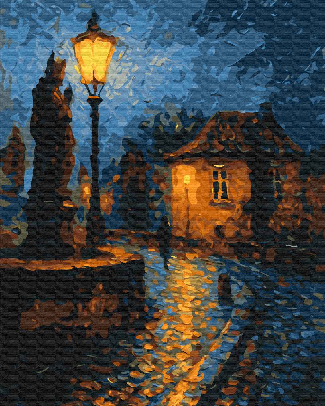 Painting by numbers City at dusk © Oleg Loburak (BS54528)