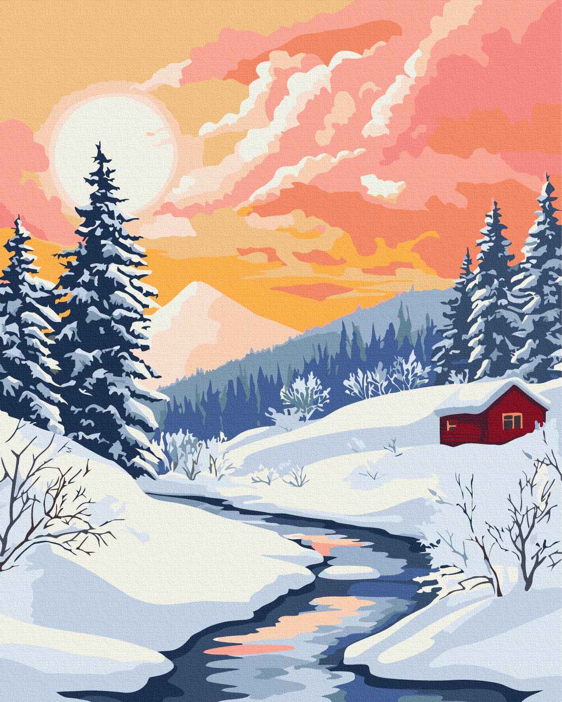 Painting by numbers Winter harmony (BS54524)