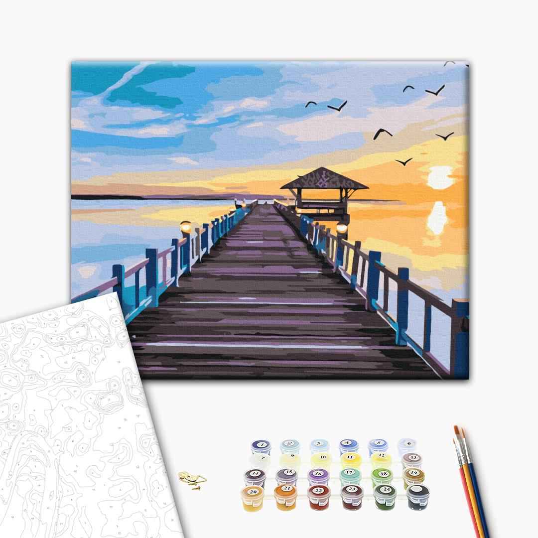 Painting by numbers Bridge at sunset (RBS631)