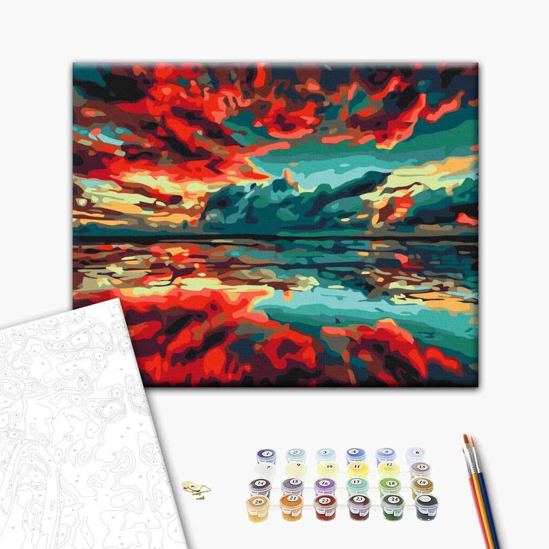 Painting by numbers Reflection of the world (RBS52183)