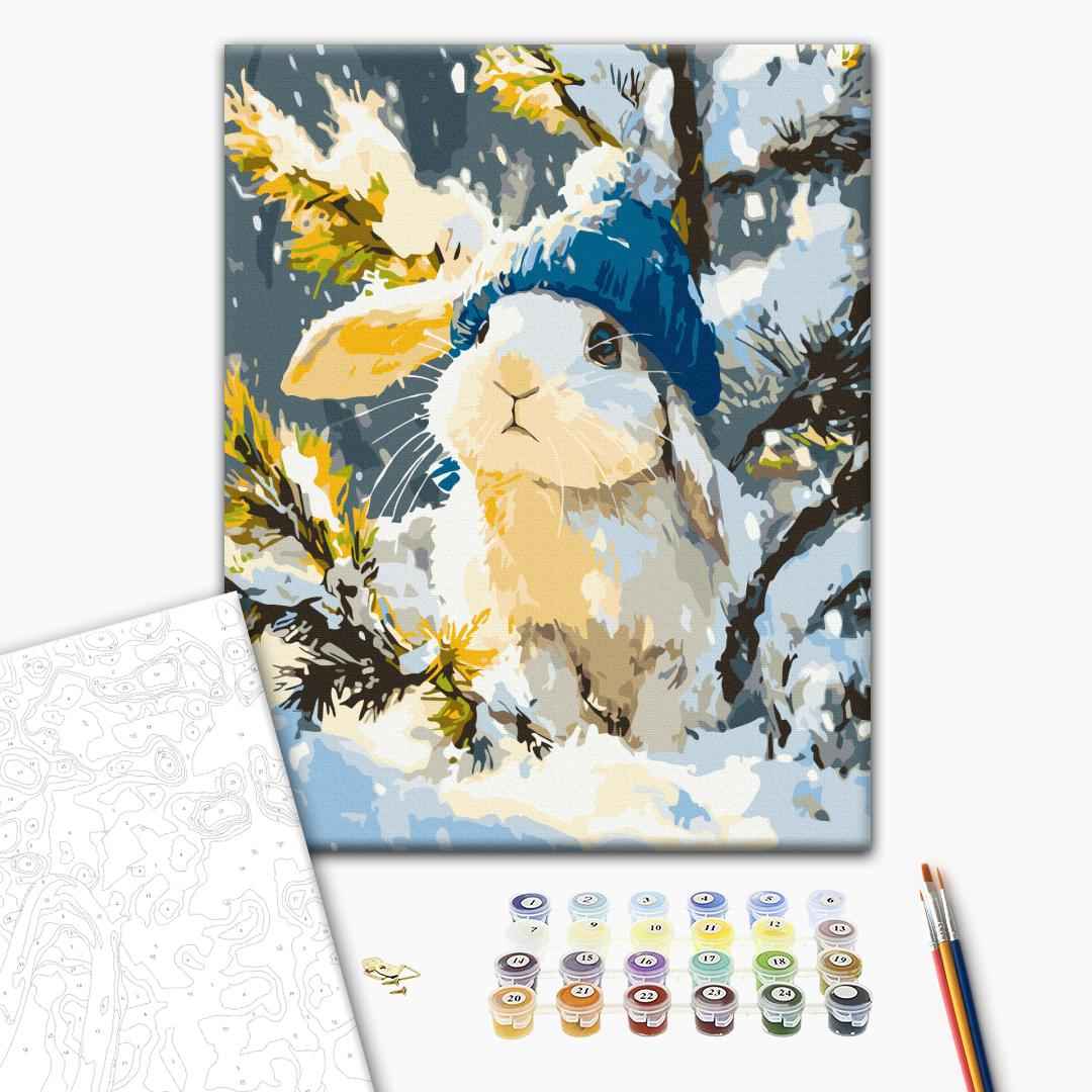 Painting by numbers White snowflake with a tail (BS54494)