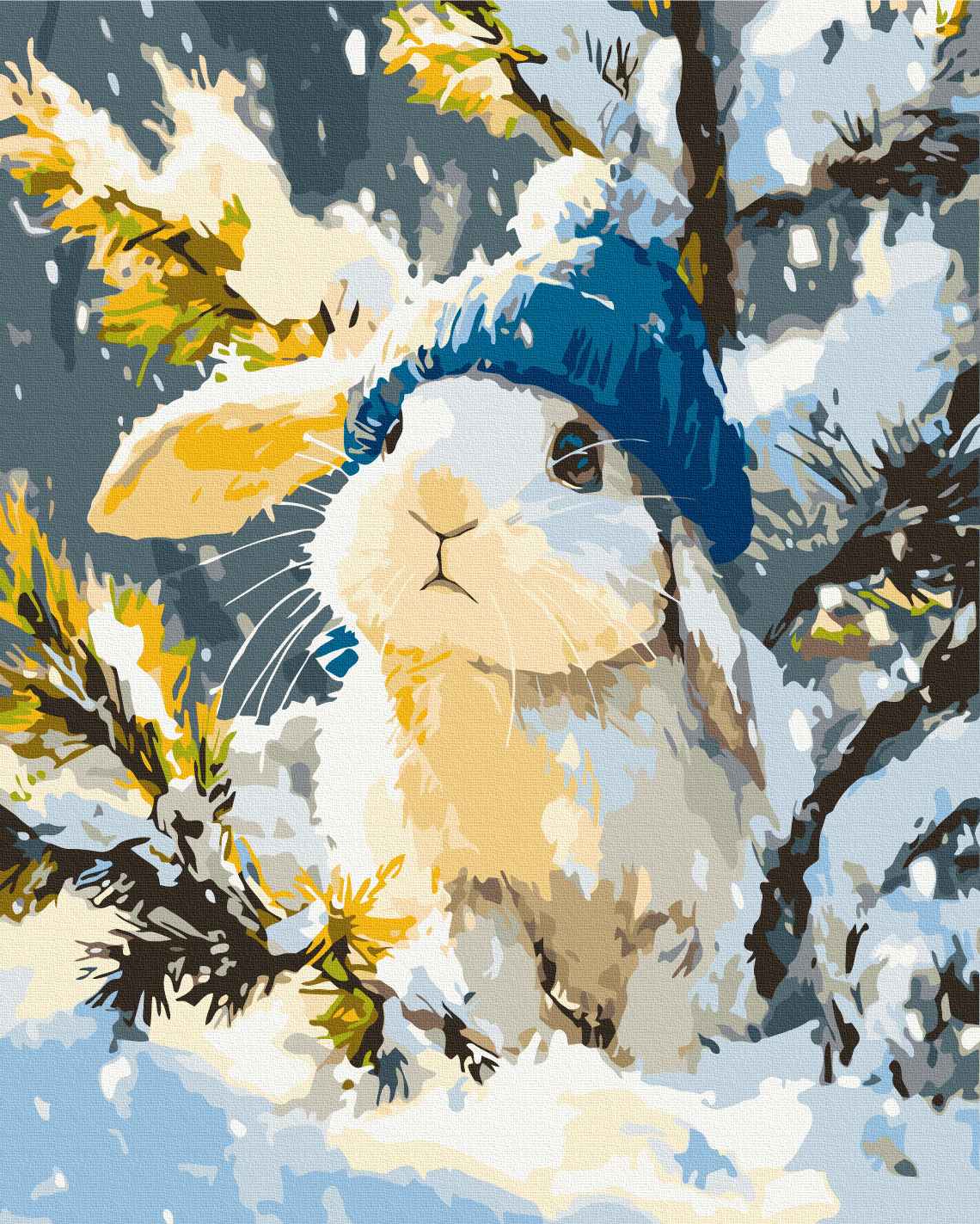 Painting by numbers White snowflake with a tail (BS54494)