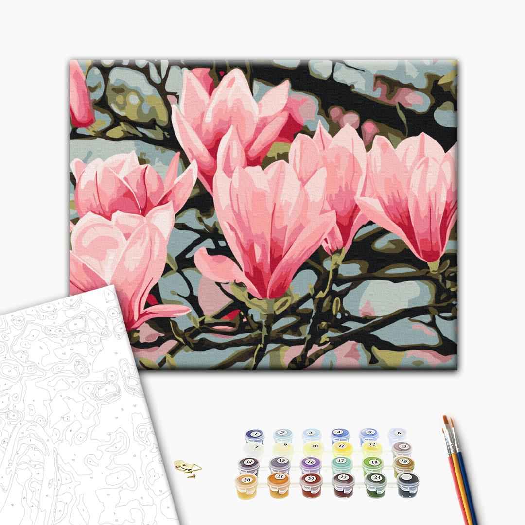 Painting by numbers Magnolia flower © Anastasia Osmolovskaya (RBS54135)