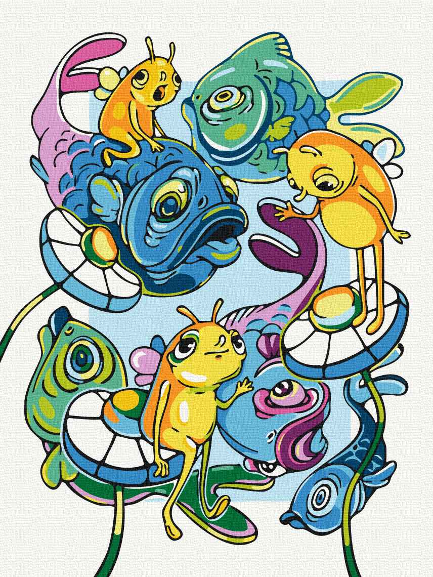 Painting by numbers Bloom of the Water World (RBS1037)