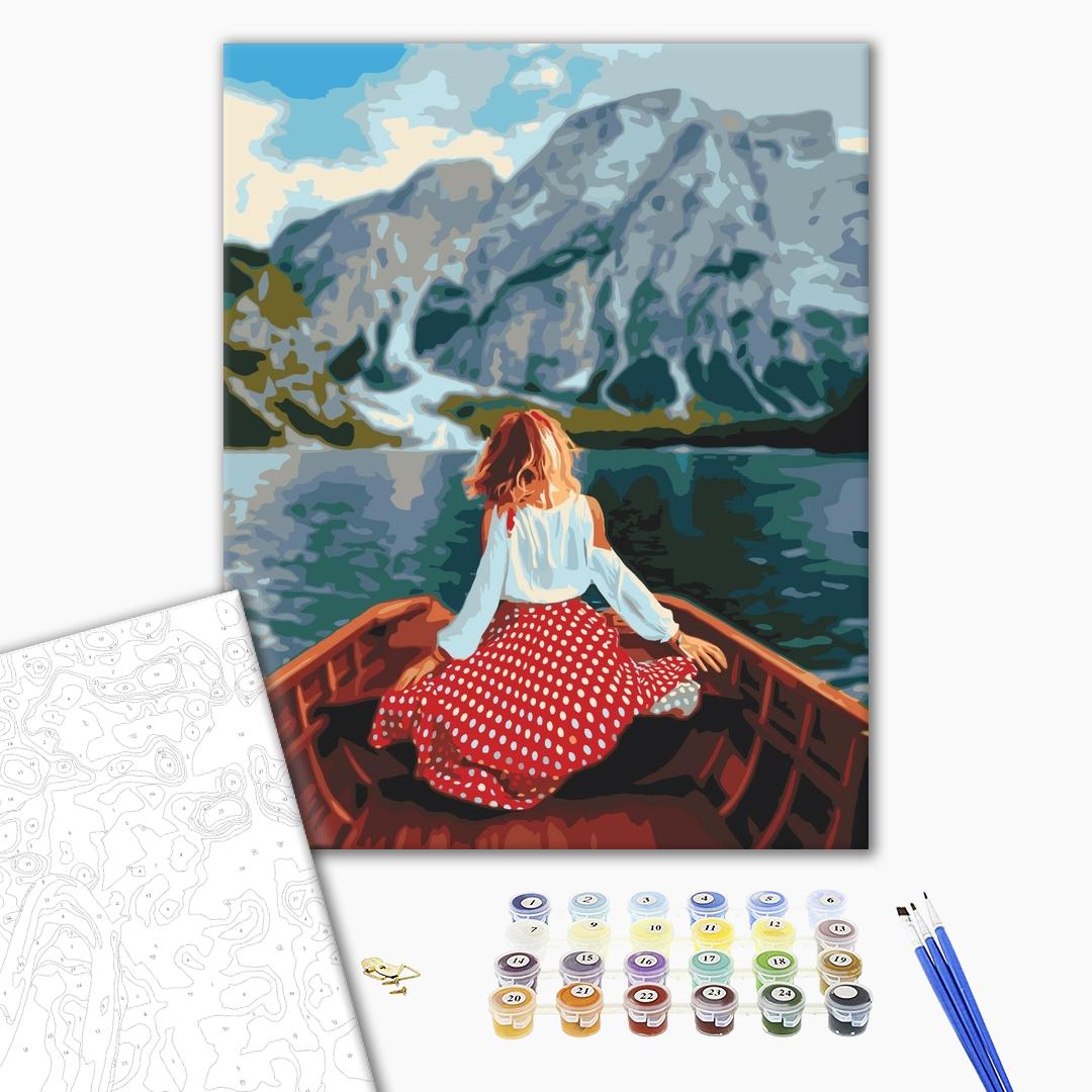 Painting by numbers Traveler on Lake Bries (BS51327)