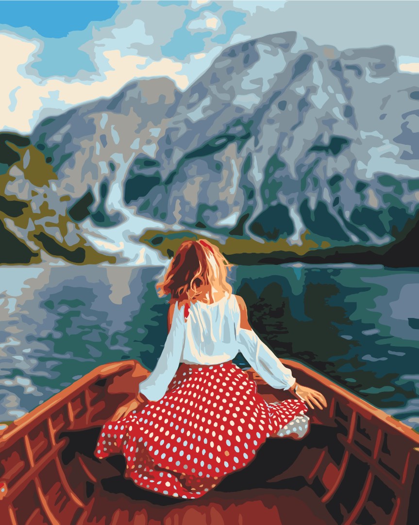 Painting by numbers Traveler on Lake Bries (BS51327)
