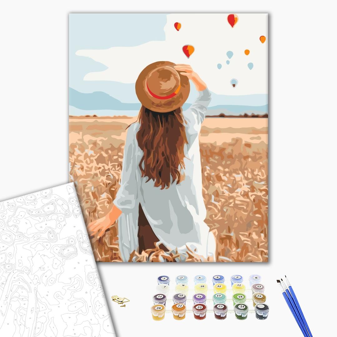 Painting by numbers Traveler in a rye field (BS51328)