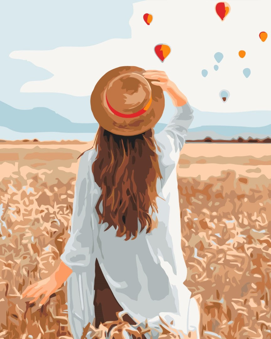 Painting by numbers Traveler in a rye field (BS51328)