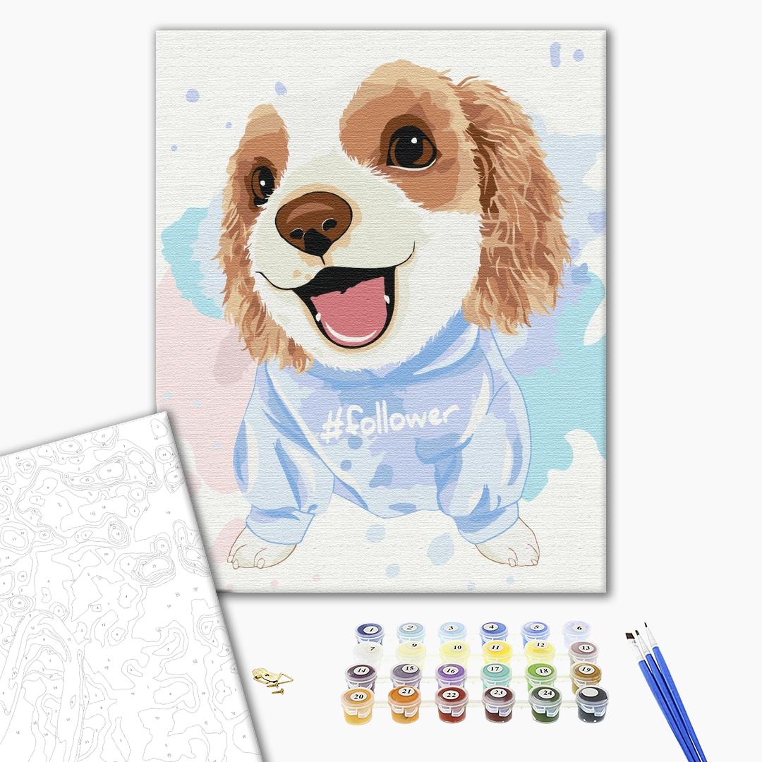 Painting by numbers Friendly dog (BS51353)