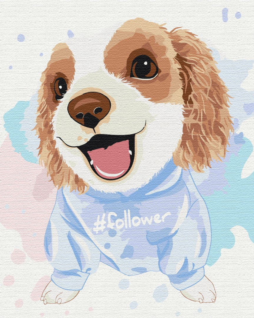 Painting by numbers Friendly dog (BS51353)