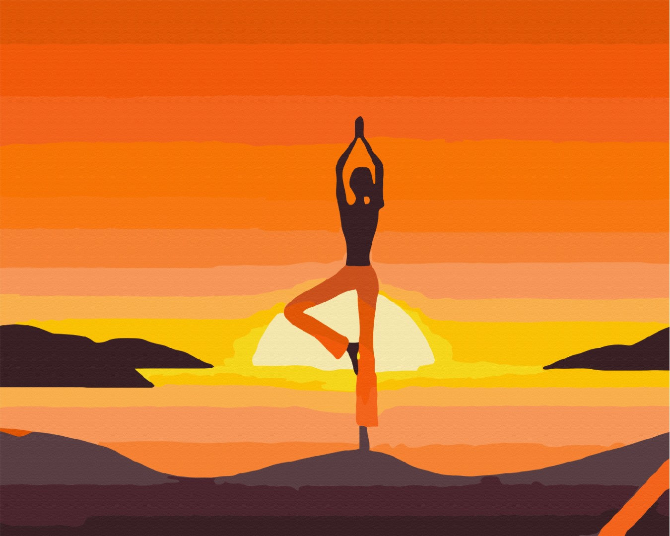 Painting by numbers Yoga asana (BS34817)