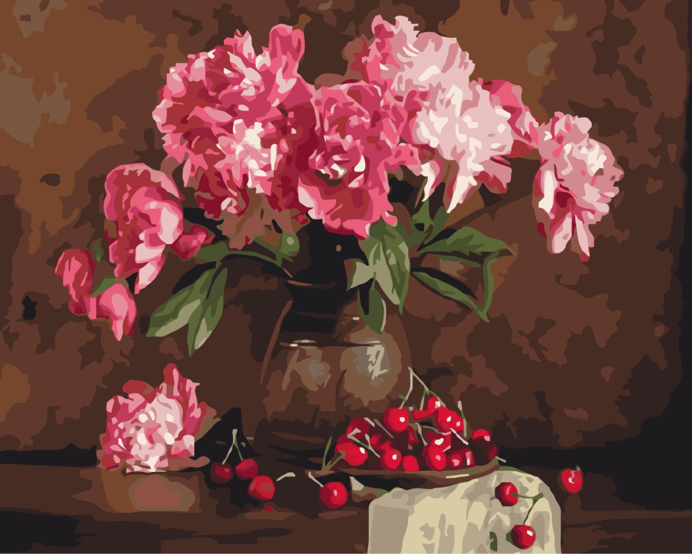 Painting by numbers Peonies and cherries (BS4645)