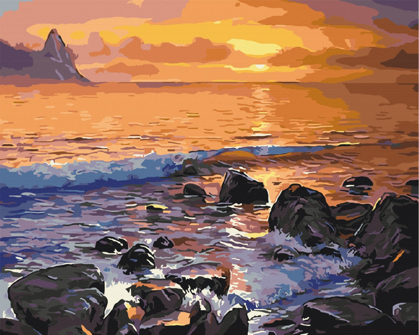 Painting by numbers Rocky coast (BS5749)