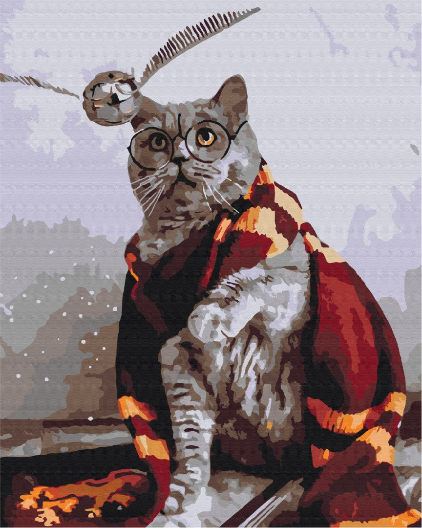 Painting by numbers Cat snitch catcher (BS36543)