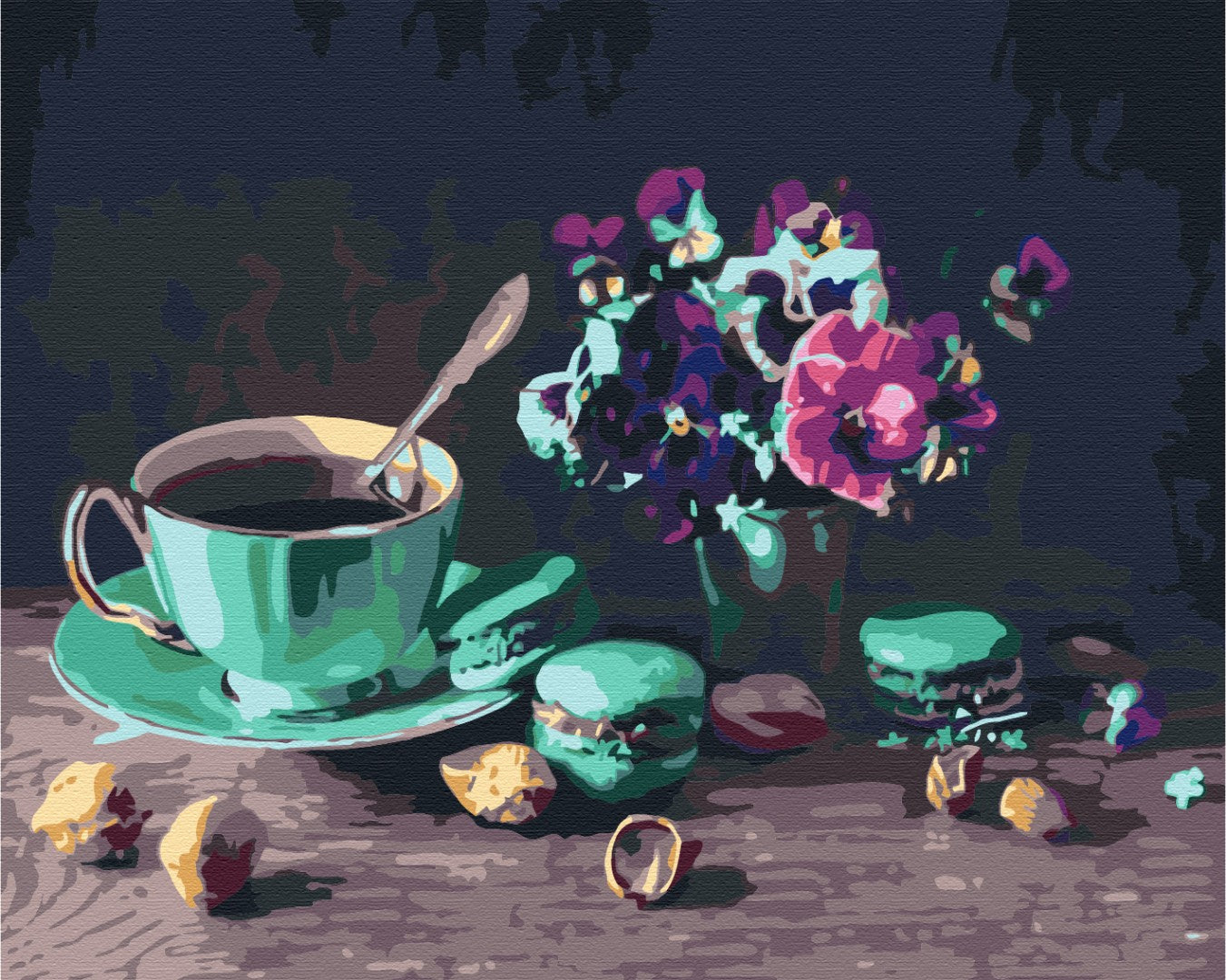 Painting by numbers Coffee with macaroons (BS31574)