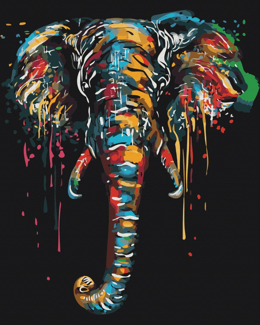 Painting by numbers Elephant in paints (BS51377)