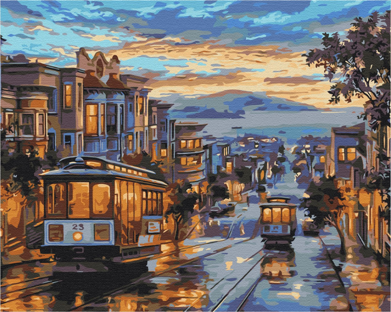 Painting by numbers City in the colors of rain (BS51381)